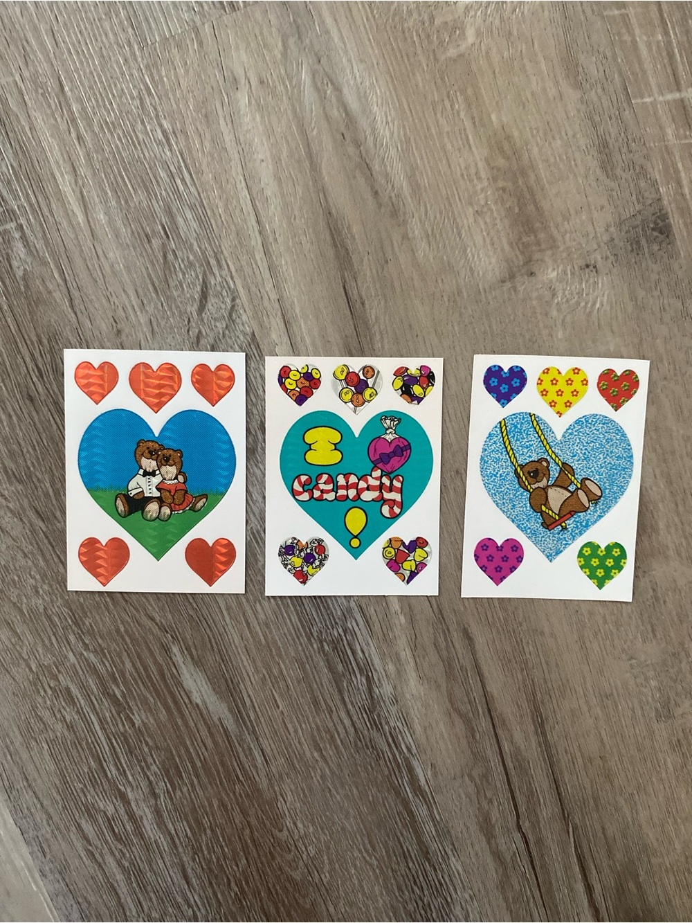 RARE Vintage 1980s Retro Prismatic Holographic Stickers (Set Of 3)